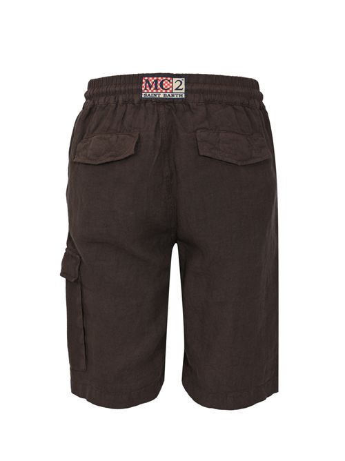 Bermuda Marseille in lino Dark Brown Mc2 Saint Barth | MRE000200920L